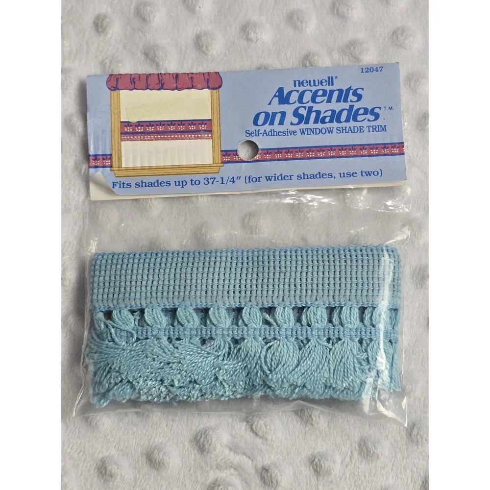 Vintage Fringe Teal Newell New Accents On Shades Self Adhesive Window Shade Trim